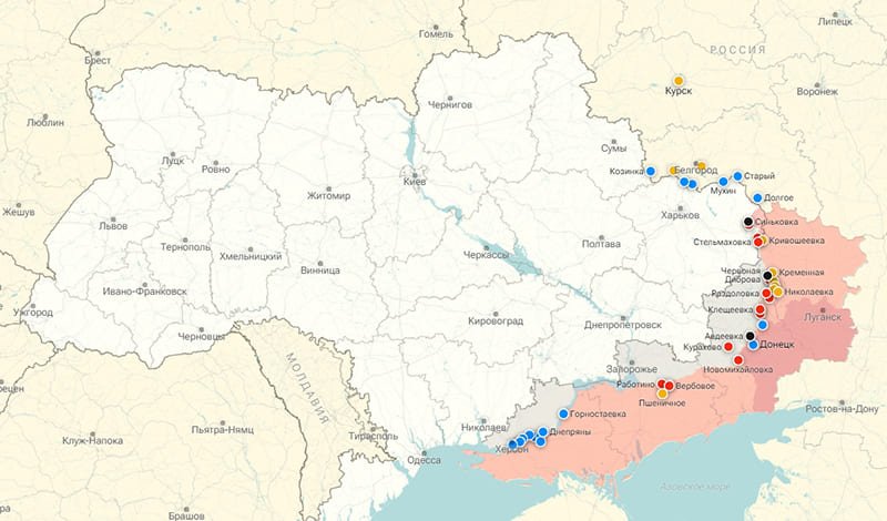 Карта СВО на Украине от 16.01.2024, обзор боевых действий в зоне военной спецоперации