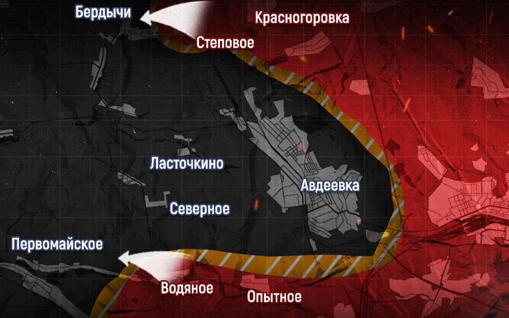 Свежая карта боевых действий под Авдеевкой на сегодня, 20 января 2024, по данным на 08:00 мск