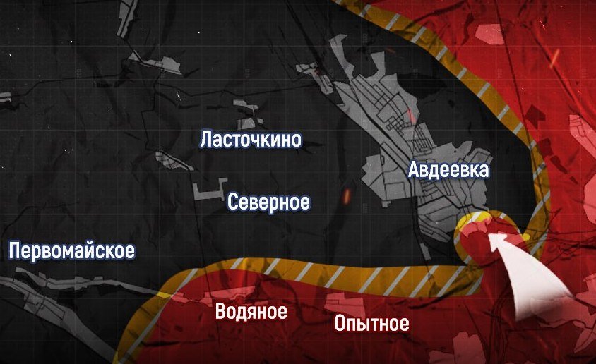 Обнародована карта боевых действий под Авдеевкой по данным на 22 января 2024 года