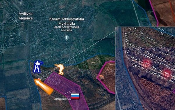 Опубликована карта боевых действий под Авдеевкой по состоянию на сегодня, 23 января 2024 года