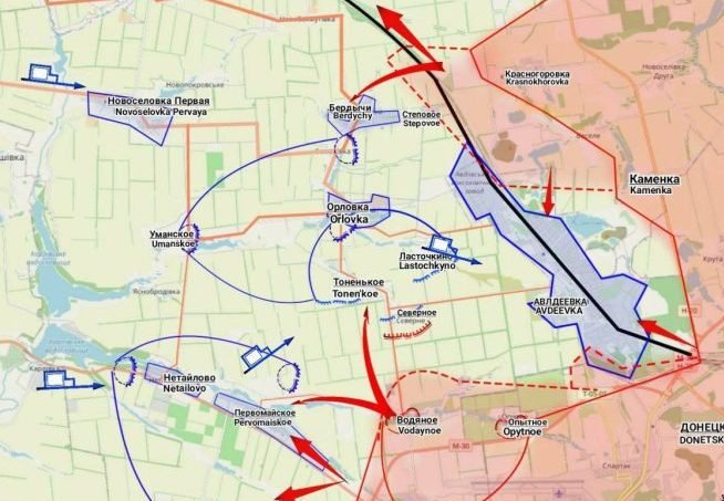 Обстановка на Авдеевском направлении сегодня. Карта боевых действий под Авдеевкой на 26 января
