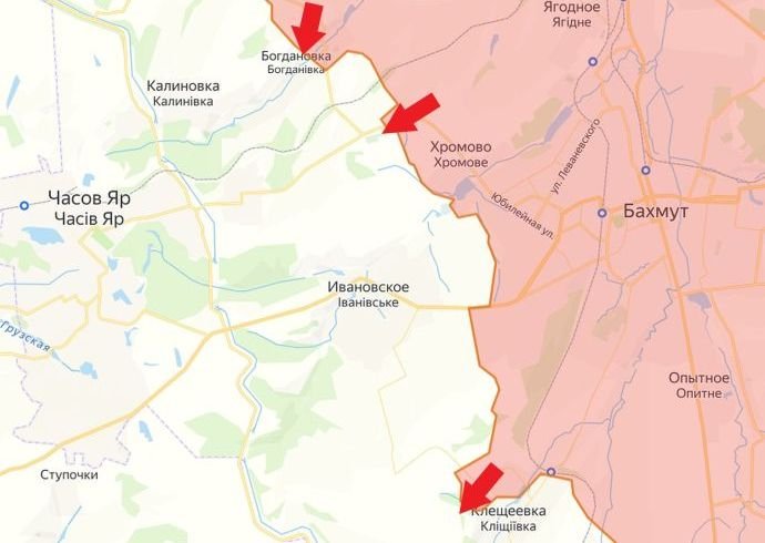 Карта боевых действий на Украине по данным на 06:00 мск сегодня, 8 января 2024 года
