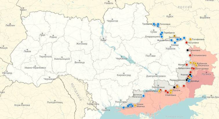 Карта боевых действий на Украине на 22 февраля: свежая военная сводка из зоны СВО