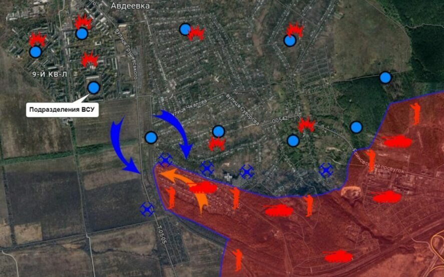 Свежая карта боёв за Авдеевку на 04.02.2024: обзор боевых действий на Авдеевском направлении