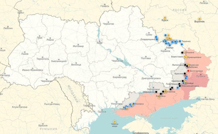 Новая карта боевых действий на Украине на 3 февраля: оперативная военная сводка